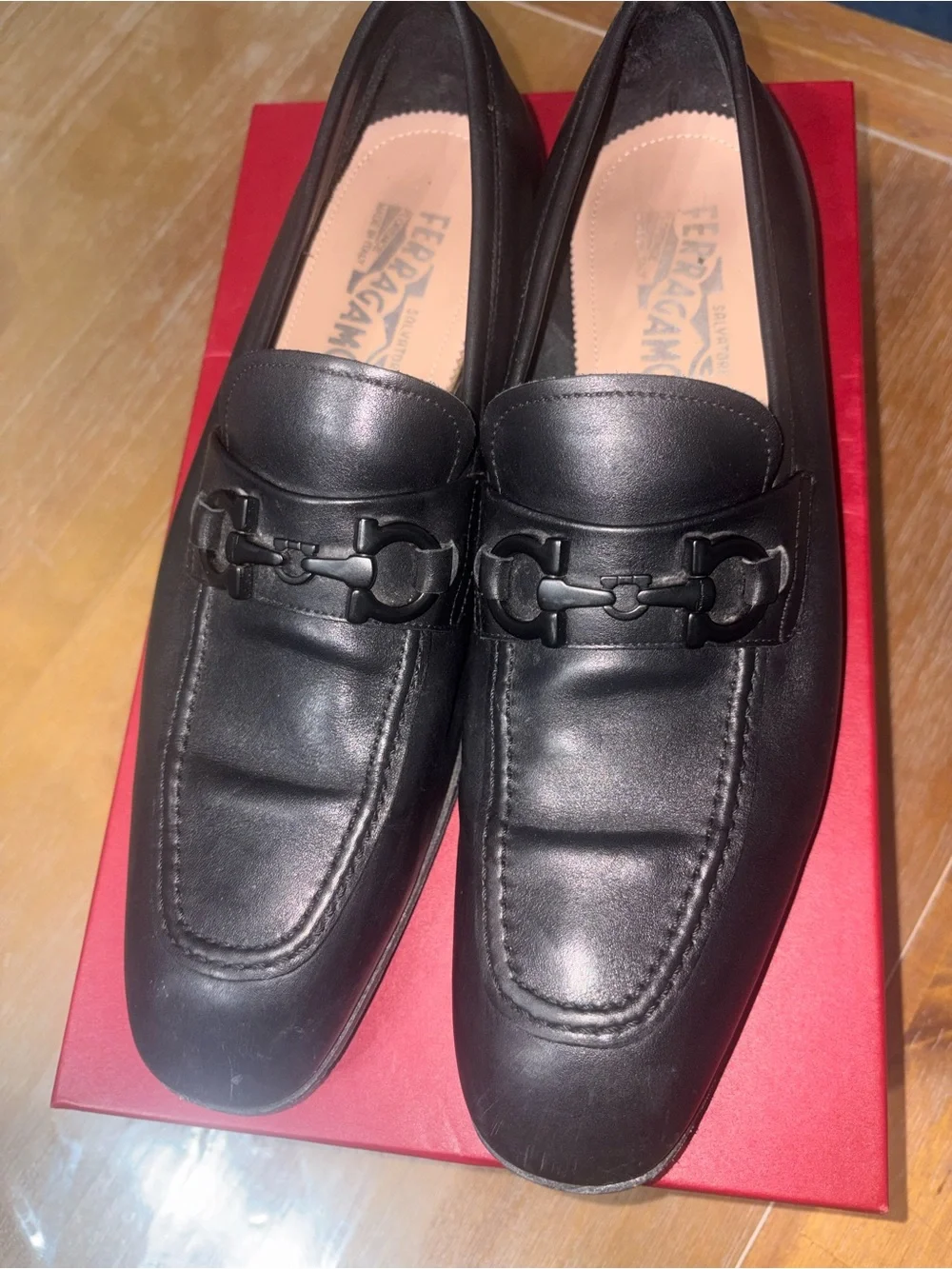 Salvatore Ferragamo Men’s Asten Loafers Size 9 E black leather